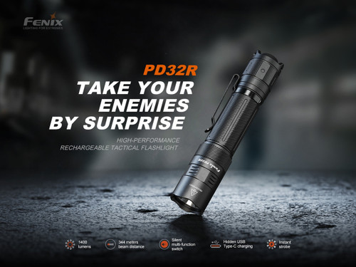 Fenix 1400 Lumen Silent Switch Rechargeable LED Flashlight