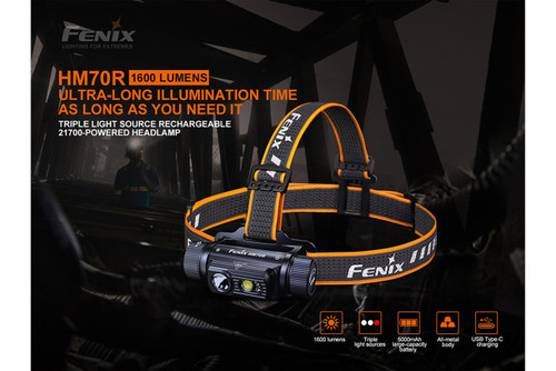 Fenix 1600 Lumen 21700 Rechargeable Headlamp
