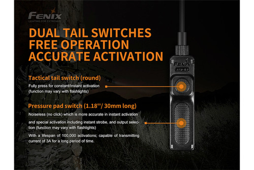Fenix Tactical Remote Pressure Switch, Dual Tail Design