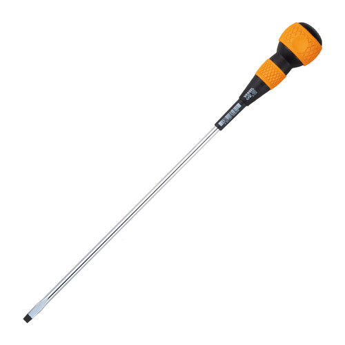 Vessel Tools Ball Grip Slotted Screwdriver, 6 x 300mm