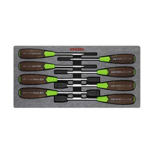 Vessel Tools Set of 8 Wood-Compo Non-Slip Socket Screwdriver