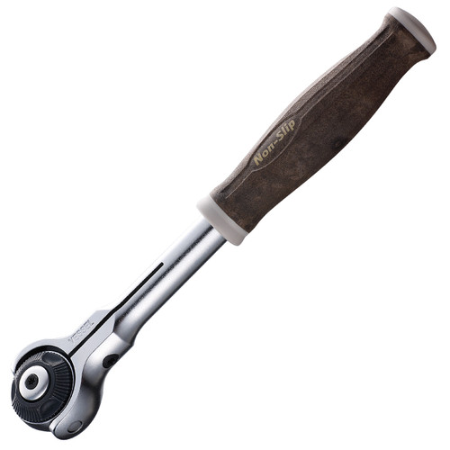 Vessel Tools 1/4 in Square Drive Wood-Compo Swivel Ratchet Handle