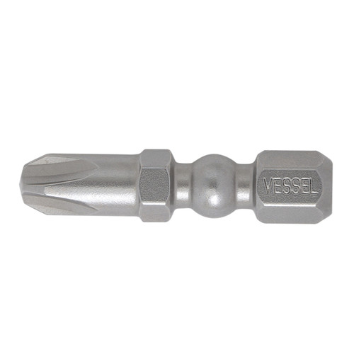 Vessel Tools Set of 25 Impact Ball Torsion Bit, PH3 x 30mm