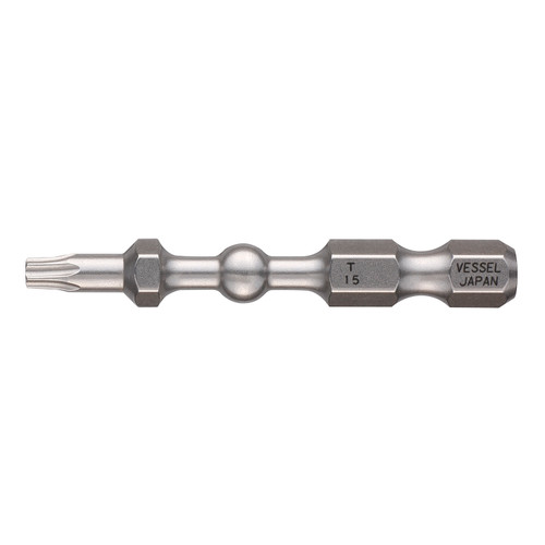 Vessel Tools Set of 25 Impact Ball Torsion Bit, T15 x 50mm