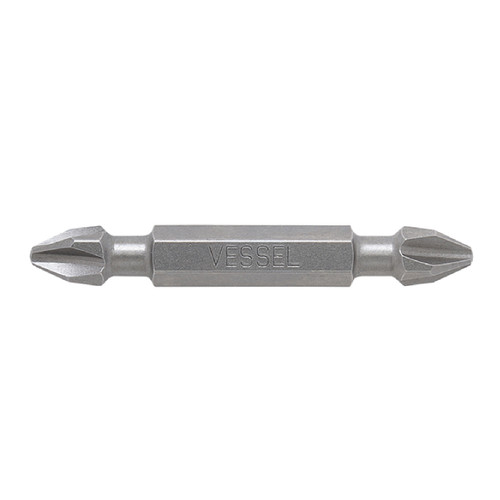 Vessel Tools Set of 2 Neck Double-Ended Torsion Power Bit, PH2 x 50mm
