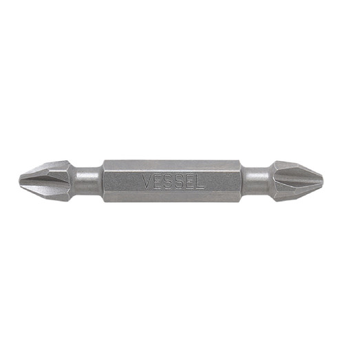 Vessel Tools Set of 5 Neck Double-Ended Torsion Power Bit, PH2 x 50mm