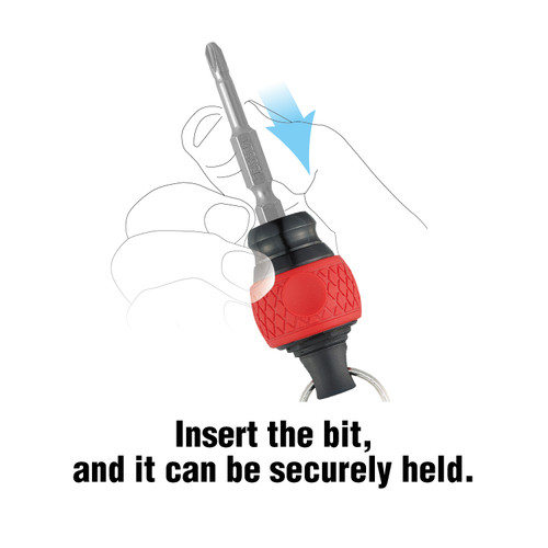 Vessel Tools Ball Grip Carrying Yellow Bit Holder