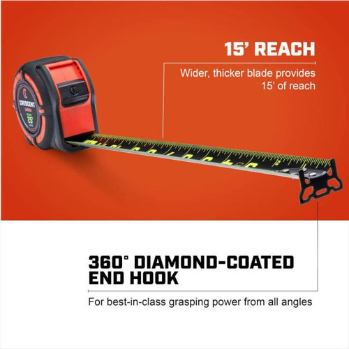 Lufkin 1-1/4" x 25' WORKHORSE NITE EYE Tape Measure - L1125NE