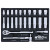 Wiha 33795, 24 Pc. 3/8" Metric Socket Tray Set