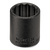 Wright Tool 3/8 in Drive 12-Point Standard SAE Black Industrial Hand Socket, 5/16 in