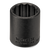 Wright Tool 3/8 in Drive 12-Point Standard SAE Black Industrial Hand Socket, 7/16 in