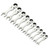 GEARWRENCH Set of 10 90-Tooth 12-Point Stubby Flex Metric Ratcheting Combination Wrenches