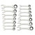 GEARWRENCH Set of 14 90-Tooth 12-Point Stubby SAE/Metric Ratcheting Combination Wrenches