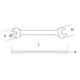 Beta Tools 3/8 x 7/16 Double Open End Wrench