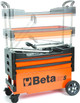 Beta Tools Collapsible Rolling Tool Cart - Blue