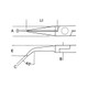 Beta Tools Smooth Flat Bent Long Nose Plier, OAL 140mm