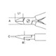 Beta Tools Diagonal Semi-Flush Cutting Nipper, Rounded Tips, OAL 120mm