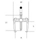 Beta Tools Universal Puller with 2 Sliding Legs 23-100mm