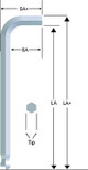 Eklind 1/8 in Bright Long Ball End Hexagon L-Key