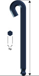 Eklind Ball End Hexagon Loop Replacement Key 1/16 in