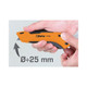 Beta Tools Safety Utility Knife with 3 Retractable Blades