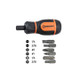 CRESCENT Set of 7 6-in-1 Stubby Ratcheting Multi-Bit Driver