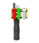 Knight Global Pneumatic-Electric Control Handle with Electric Trigger, (3) Thumb Levers, (1) 4-Pin Micro Limit Switch, 2-Way Valves