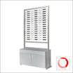 90 Frame Capacity ASIS DW Optical Frame Display Units with Silver Cabinet