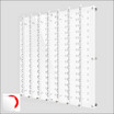 DW31-105F Open or Locking Wall mount Acrylic Optical Display with Hardware- 47.5 inch H
