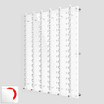 DW31-90F Locking Wall mount Acrylic Optical Display with Hardware- 47.5 inch (H).