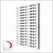 DW31-60FH Open Wall mount Acrylic Optical Display with Hardware- 47.5 inch (H)