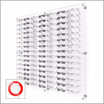 DW31-105F Open Wall mount Acrylic Optical Display with Hardware- 47.5 inch (H)