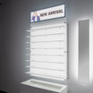 Backlit DW Wall Mount Optical Shelf Display. 36.5" Wide