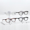 Double Optical Frame Display Risers with 2x2 Y-Clips in a Row.