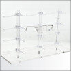 Triple Optical Frame Display Risers with 3x4 Y-Clips in a Row.