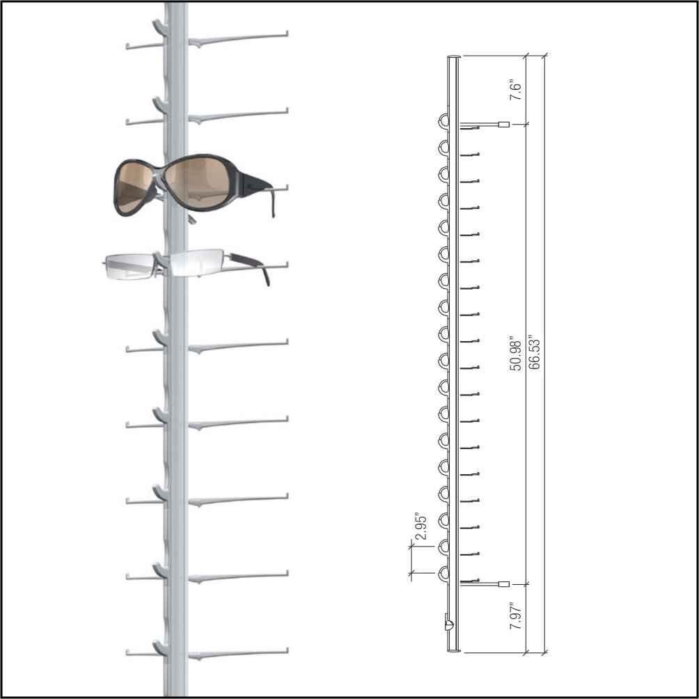 50% OFF! TC 18H- OPEN Optical Frame Display Rod