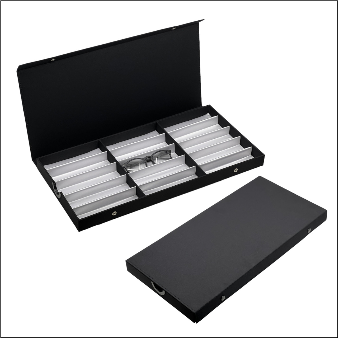 Kunya Sunglasses Organizer 5 Slots Compact Travel Glasses Case Multiple  Pairs Eyeglasses Storage Box Hanging Eyewear Holder