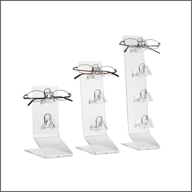 Z234.3 - Set of Three Clear Acrylic Z Optical Frame & Eyewear Display ...