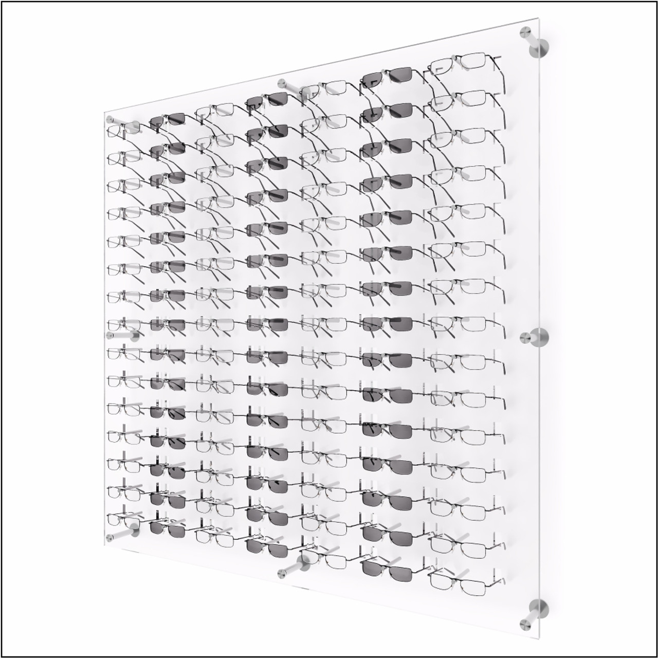 Wall-Mount Optical Display Acrylic Frame Board - 47.5 inch (H) - DWL.31.105  - Capacity: 105 Frames