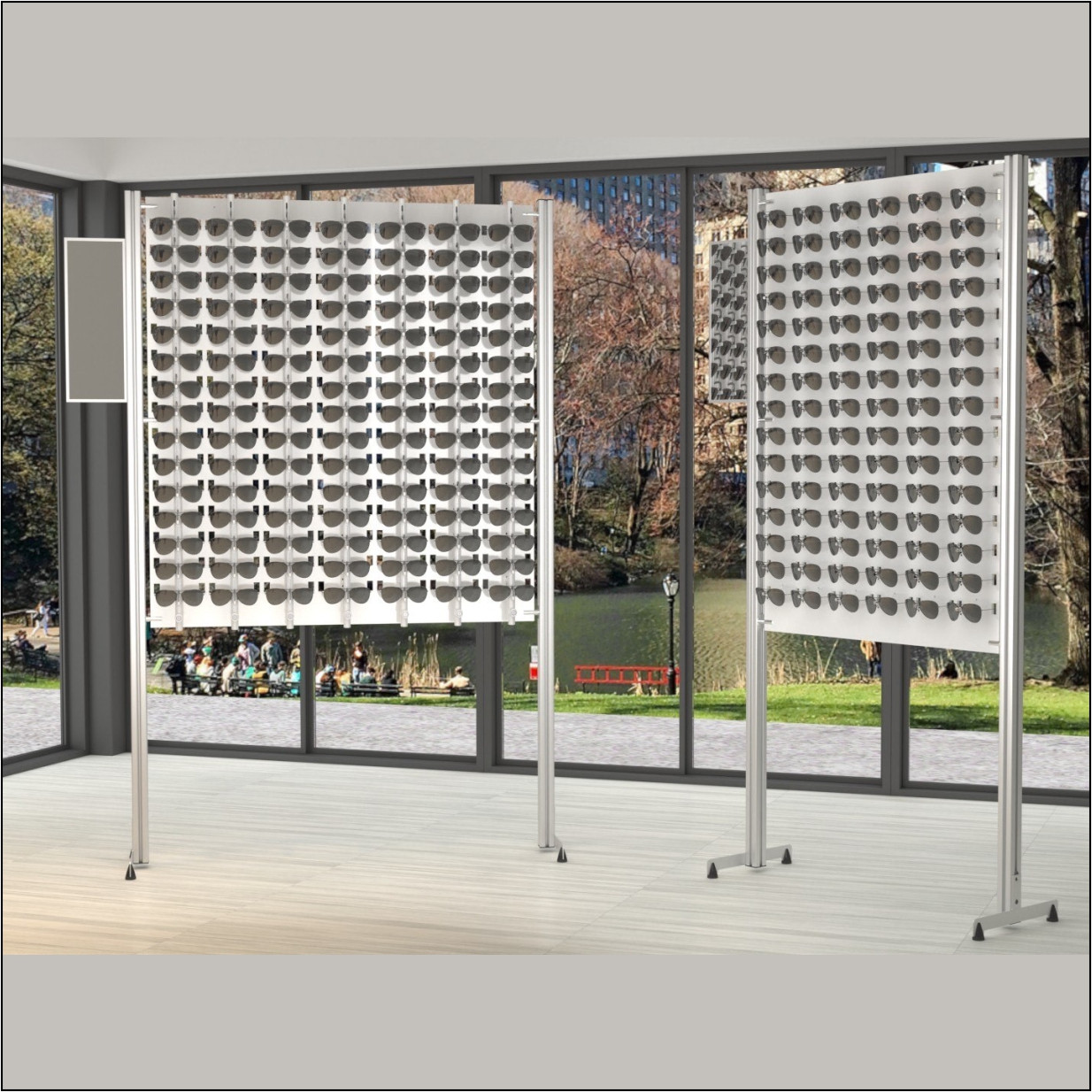 View Panel Frame Locking Floor-Top Optical Display DW Panel 105 Frames - CNS Frame Displays