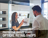 Protective Plexiglass Sneeze Guards for Retail