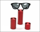 Red Solid Aluminum Cylindrical Optical Displays