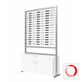 105 Frame Capacity ASIS DW Optical Frame Display Units with White Cabinet