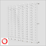 DW31-105F Open or Locking Wall mount Acrylic Optical Display with Hardware- 47.5 inch H