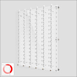 DW31-90F Locking Wall mount Acrylic Optical Display with Hardware- 47.5 inch (H).