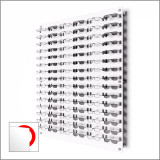 DW31-90F Open Wall mount Acrylic Optical Display with Hardware- 47.5 inch (H)