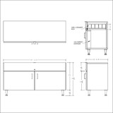Single Large DW  Optical Cabinets for DW Panels - 47.5" Wide For DW-31-105 Panels