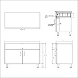 Single Small DW  Optical Cabinets for DW Panels - 36" Wide For DW-31-90 Panels