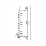MTE 12 - Mini-TUBIX Lockable Single Optical & Sunglass Rod Display System