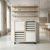 Trolleys with trays CR-SET TR-CD 09